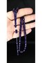Navy Blue Color Stick Amber Rosary Capsule Cut Gift T-371 - 3
