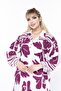 Women's Long Sleeve Plus Size Woven Summer Long Sleeve Dress - 4