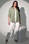 Trend42Plus Large Size Elastic Waist Skinny Leg White Trousers