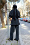 Women's Mely Asymmetrical Collar Alerli Black Suit - 4