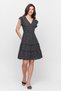 Apsen Women's Black Polka Dot Skirt Ruffled Sleeve Detailed Viscose Short Dress 4503-105 - 3