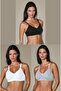 3-PACK GATERING حمالة صدر نسائية من القطن الممشط NBB351