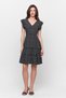 Apsen Women's Black Polka Dot Skirt Ruffled Sleeve Detailed Viscose Short Dress 4503-105 - 6