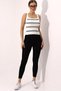 Women's Ecru Cross Strap Knitwear Athlete Knitwear Blouse 1801 - 6