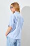 Women's Blue Low Sleeve Single Pocket Shirt - 7