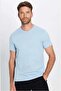 Unisex 5-Pack Black-Stone-Blue-Light Blue-White Slim Fit Slim Fit 100% Cotton Crew Neck T-Shirt - 4