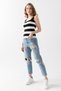 Women's Square Collar Knitwear Tank Top, Women's Tank Top, Striped Tank Top, Knitwear Tank Top, Women's Blouse, Black - 5