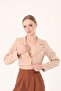 Crop Blazer Ceket-Taş - 4