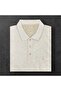 Ercan Men's Large Size Polo Collar Pocket Jacquard Cotton T-Shirt 0141