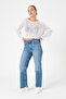 Openwork White Knitwear Blouse - 4