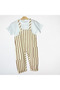 Striped Salopet Suit – White T-Shirt Included - 2