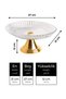 Gold Footed Ellipse Glass Presentation Bowl, Wrapping, Filling, Salad, Fruit, and Cake Presentation Stand, Dowry Bowl - 4