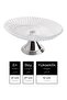 Silver Footed Ellipse Glass Presentation Bowl, Wrapping, Filling, Salad, Fruit, and Cake Presentation Stand, Dowry Bowl - 5