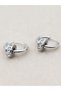 Tarnish Stainless Steel Gold Color Moving Zircon Stone Unisex Hoop Earrings - 1.3 cm - 2