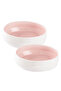 Space Pink Porcelain Double Bowl Set 16.2cm
