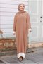 Women's Ribbed Striped Knitwear Dress - 2