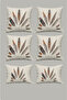 Luck Feather Patterned Beige Floor Decorative Gift Velvet Set of 6 Pillow and Throw Pillow Cases - 2