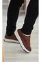 Melinta T054 Brown Leather Laced Snaker Shoes - 2