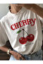تيشيرت Cherry - Enjoy مطبوع بياقة دائرية وأكمام قصيرة