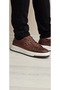 Melinta T054 Brown Leather Laced Snaker Shoes - 3