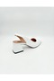 Women's High Heel Shoes White Leather - 3
