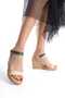 Wedge Heeled Straw Hand Knitted Sandals 7172 - 4