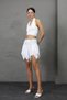 Summer Skirt / Beach Skirt / Asymmetric Laser Cut Skirt / Skirt with Inner Leggings - 2