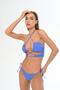 Aquaviva Women's Blue Crossed Strap Barbara Low-Cut Bikini Set - 2