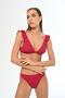 Aquaviva Women's Cherry Red Ruffled Elizabeth Bikini Set - 3