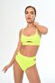 Aquaviva Women's Neon Green Adjustable Strap Theodora Low-Cut Bikini Set - 2