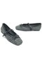 Women's Black Ballerina Shoes Feles Wicker Bow Detailed - 3