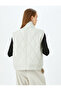 Quilted Oversize Sleeveless Hooded Vest - 4