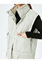 Quilted Oversize Sleeveless Hooded Vest - 6