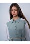 Knitted Lace Detailed Garnished Dress Water Green - 5