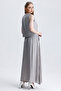 Women's Tie-Up Vest and Elastic Waist Pocket Lined Bell Skirt Double Summer Set - 7