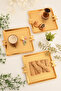 Karev Butterfly Detailed Square Honeycomb Presentation Tray Set of 3 - 3