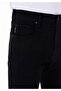 Slim Fit Low Waist Slim Leg Men's Black Jean Pants - 5