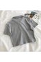 Polo Neck Buttoned Knitwear Women's T-Shirt - 2