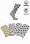 4-Piece Cotton Polka Dot Elasticless Socks Non-Stretching Diabetic Candy Socks