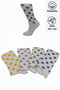 4-Piece Cotton Polka Dot Elasticless Socks Non-Stretching Diabetic Candy Socks - 2