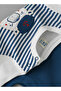 Baby Boy Blue Striped Sailor Bear Onesie - 4