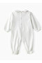 Baby Girl White Glittering Coverall - 2