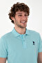 Men's Slim Fit Polo Neck Light Blue Basic T-Shirt 50298041 -Vr007 - 2