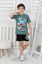 3-10 Years Old Boy's Suit with Character Printed Shorts - 5