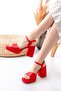 Welly Red Satin (9 cm Platform Heels) Casual Shoes - 2