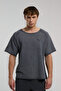 Ny Street Oversize Wide Collar Smoked Men's T-Shirt