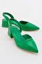 Women's Heeled Sandals GRASS GREEN SKIN