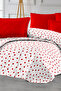 غطاء سرير مزدوج مبطن بتصميم قلب 195 × 230 سم - 5