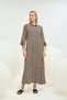 21313 Women's Shirt Collar Long Dress - 2