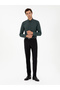 Black Slim Fit Fabric Trousers 50284740 -Vr046